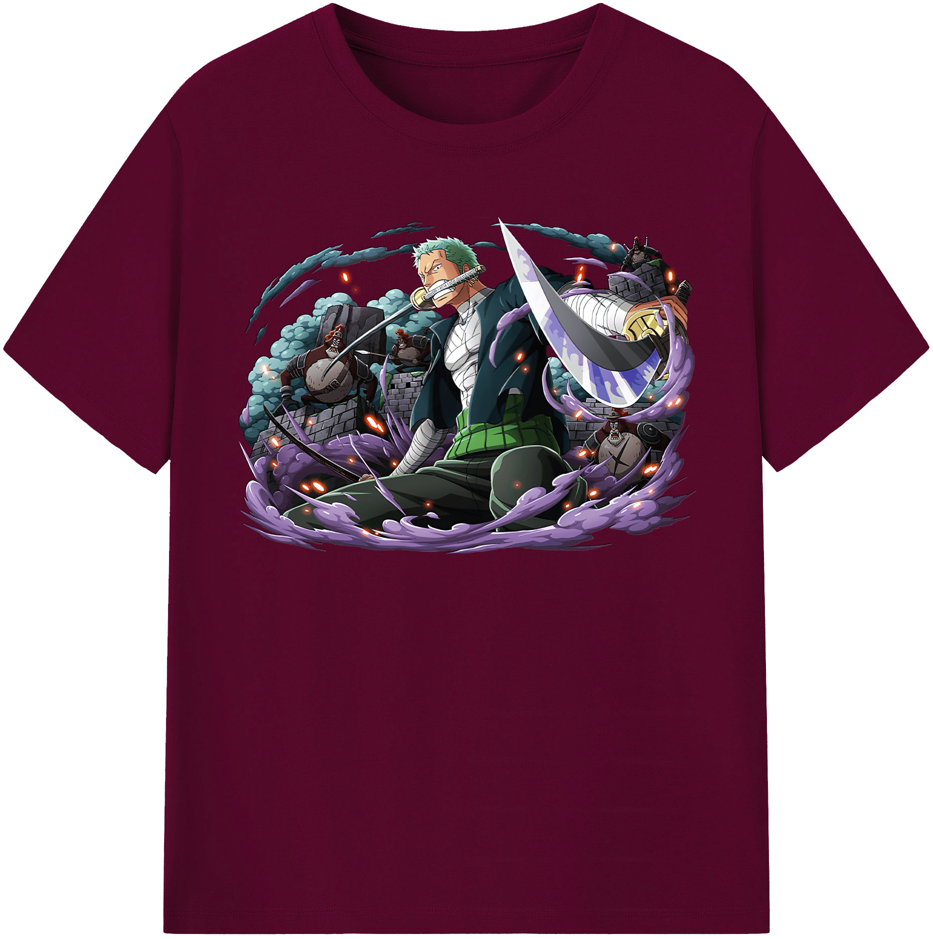 ワンピース ロロノア・ゾロ ONE PIECE Roronoa Zoro レディースカジュアルプリントTシャツ（綿100％）